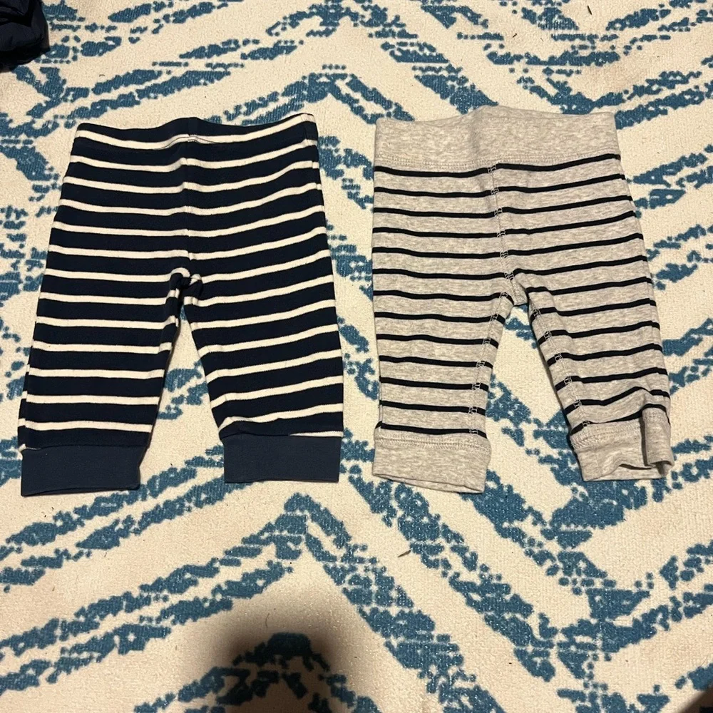 BUNDLE Navy Striped Baby Leggings